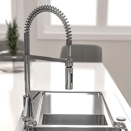 Misturador monocomando de bancada - LINE MN 1021 - RODI HOME – kitchen sinks and accessories - em aço inoxidável / para cozinha / 1 furo