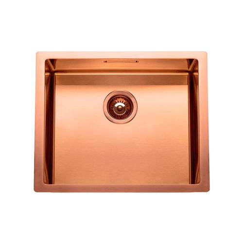 Pia acobreada - BOX LUX 50 - RODI HOME – kitchen sinks and accessories - com 1 cuba / sem escorredor / em aço inoxidável