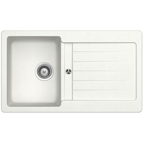 Pia com 1 cuba - 86 ALPINA - RODI HOME – kitchen sinks and accessories - com escorredor / em compósito / de sobrepor