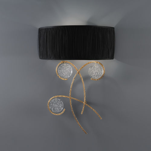 Arandela contemporânea - CROTCHET RIGHT - Serip - para ambiente interno / em bronze / em vidro