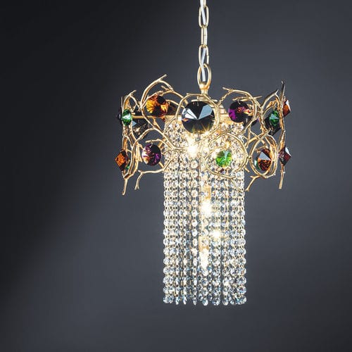 Lustre clássico - CLEOPATRA S - Serip - em vidro / em bronze / para 5 lâmpadas