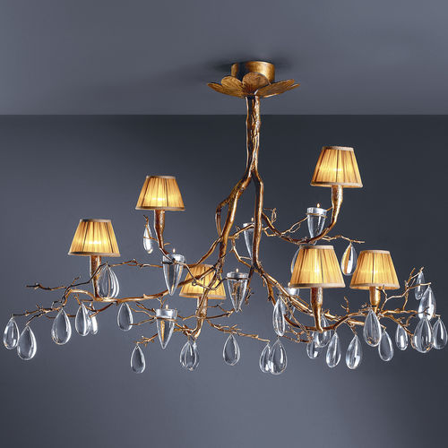 Lustre clássico - FASCINIUM RAINFALL M - Serip - em vidro / em bronze / em tecido