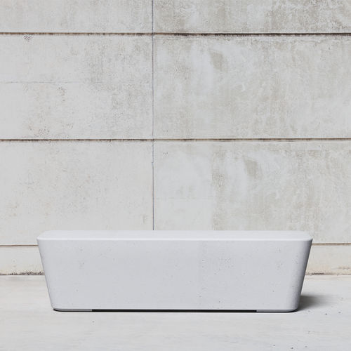 Banco para espaço público de design minimalista - SMOOTH 592 - SIT Urban Design - em concreto / sem encosto / sem braços