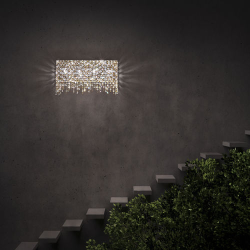 Arandela contemporânea - LINEA  - Manooi - para ambiente interno / em cristal / fixa