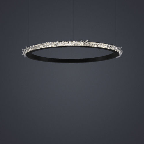 Lustre contemporâneo - HALO - Manooi - em cristal Swarovski® / em aço pintado / em alumínio polido