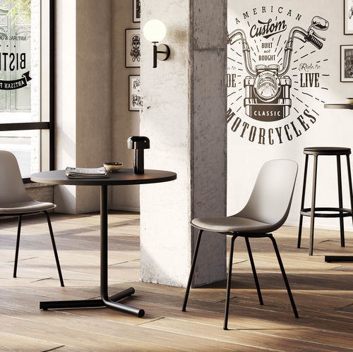 Mesa de lanchonete contemporânea - JIT - Infiniti - em Fenix NTM / em aço / em laminado
