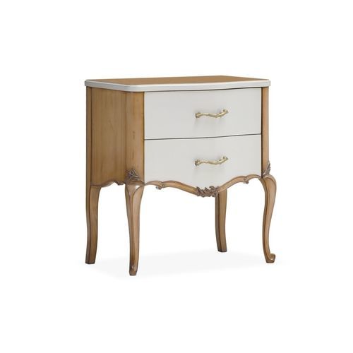 Criado-mudo de estilo - FLORENCE - AM LIVING - em madeira laqueada / com base em madeira / retangular