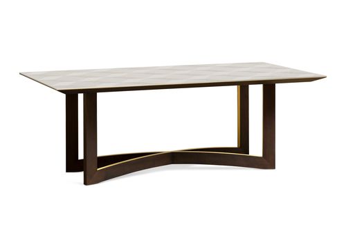 Mesa de jantar contemporânea - AVALON - AM LIVING - com folheado de madeira / com base em madeira / retangular
