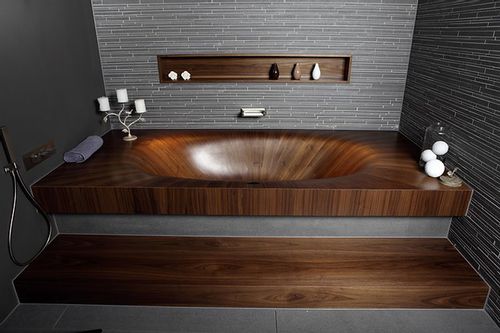 Banheira freestanding - LAGUNA BASIC - ALEGNA - em madeira