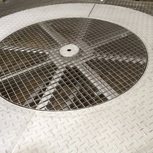 Grade de piso em aço inoxidável - PRESS-LOCKED - JK TECHNIC - para passarela industrial / antiderrapante