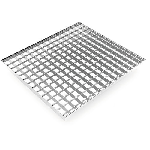 Grade de piso em aço - PRESS-LOCKED - JK TECHNIC - em aço inoxidável / em alumínio / para passarela industrial