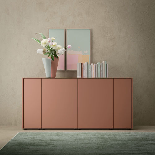 Armário de arquivo baixo - BOX - UFFICIO DESIGN ITALIA - alto / em madeira laqueada / em laminado melamínico