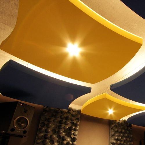 Painel acústico para teto - APL® - Jocavi - Acoustic Panels, Lda - em tecido acústico / retangular / redondo