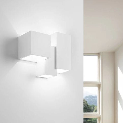 Arandela contemporânea - HERAEA - URBAN - para ambiente interno / de gesso / retangular