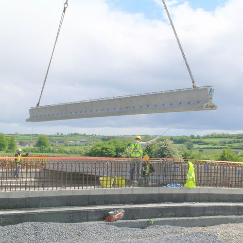 Viga em concreto protendido - concast - retangular / para construção de ponte
