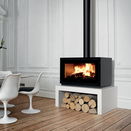 Salamandra a lenha - INFINITY 1000 - Richard le Droff - 5 kW–10 kW / contemporânea / em aço