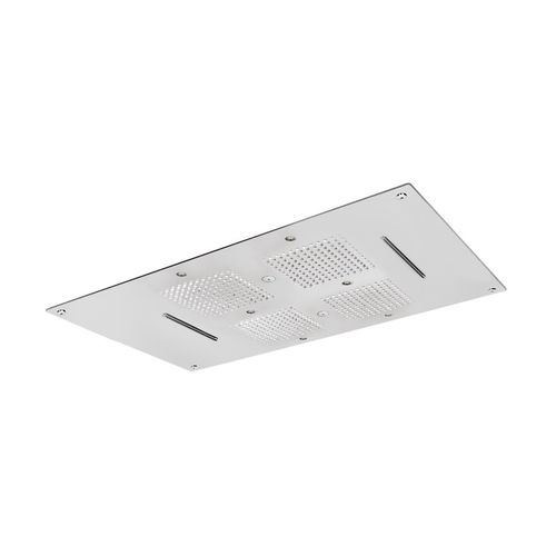 Cabeça de chuveiro de embutir no teto - SFXXX SERIES - AQUAelite® - retangular / tipo chuva / com iluminação embutida
