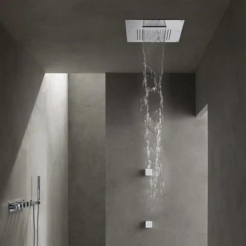 Cabeça de chuveiro de embutir no teto - SF022 A - AQUAelite® - retangular / tipo chuva / em cascata