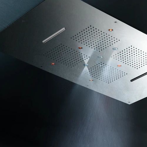 Cabeça de chuveiro de embutir no teto - SF001 D - AQUAelite® - retangular / tipo chuva / com iluminação embutida