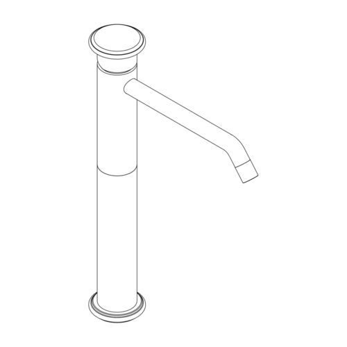 Misturador monocomando para lavatório - RU821 A - AQUAELITE - de bancada / em latão / para banheiro