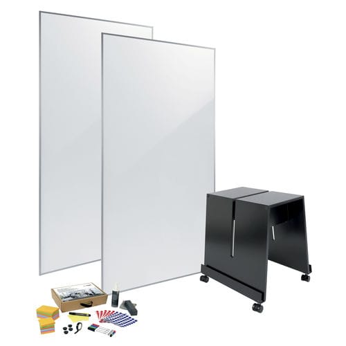Quadro magnético - MUB03 - SIGEL GmbH - branco / de piso / metálico