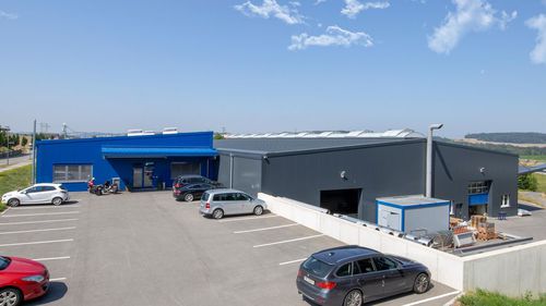 Construção pré-fabricada - 159 - HALTEC - provisória / em aço / com estrutura metálica