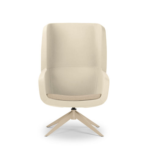 Poltrona para interlocutor contemporânea - ARCA - True Design srl - em tecido / em espuma de poliuretano / em aço