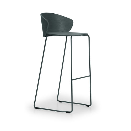 Cadeira alta contemporânea - NOT  - True Design srl - para ambiente interno / em aço / em madeira