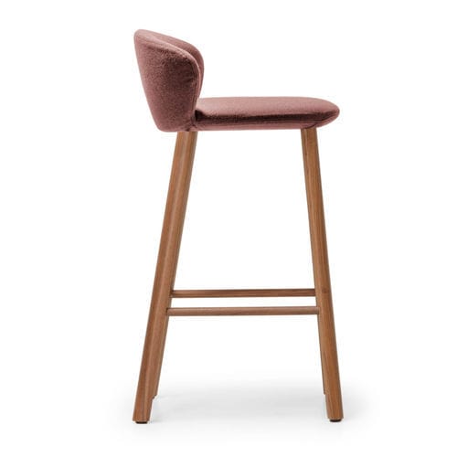 Banqueta contemporânea - NOT - True Design srl - em tecido / com base em madeira / com apoio para pés