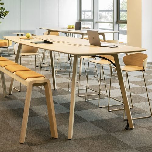 Mesa contemporânea - WING - True Design srl - em madeira / metálica / com base metálica