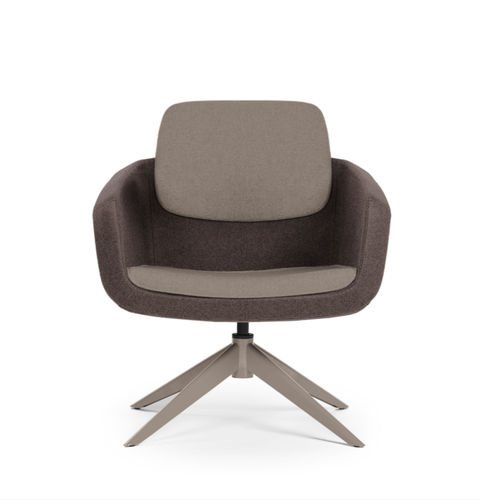 Poltrona para interlocutor contemporânea - ARCA - True Design srl - em tecido / em espuma de poliuretano / em aço