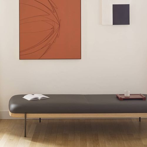 Banco contemporâneo - ABISKO - True Design srl - em tecido / metálico / sem encosto