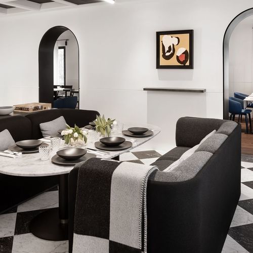 Sofá contemporâneo - SHO - True Design srl - em tecido / em espuma / com braços