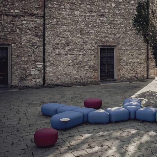 Puff contemporâneo - CODE - True Design srl - em tecido / redondo / quadrado