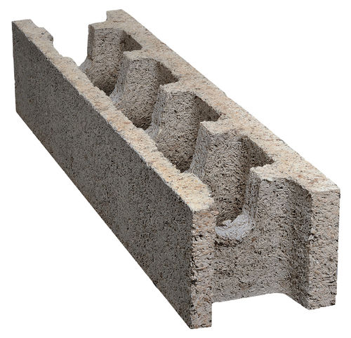 Bloco de cofragem em madeira-concreto - ISOSPAN STANDARD - isospan Baustoffwerk GmbH - para parede estrutural externa / para parede estrutural interna / para  edifícios