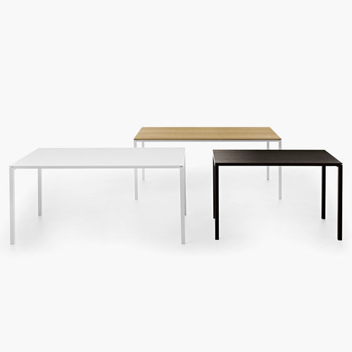 Mesa contemporânea - AER - FANTIN SRL - em madeira maciça / em laminado melamínico / com base metálica