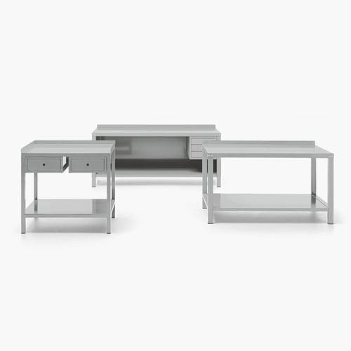 Mesa contemporânea - SET - FANTIN SRL - em aço inoxidável / em chapa / retangular