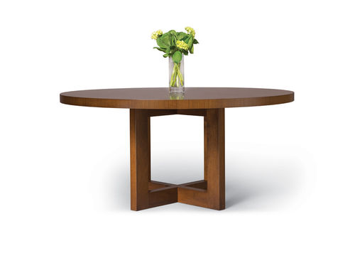 Mesa de jantar contemporânea - POINTE - ALTURA - em nogueira / redonda / extensível