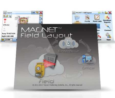 Software de projetos - MAGNET FIELD LAYOUT - Topcon Positioning Systems Inc - de gestão de dados