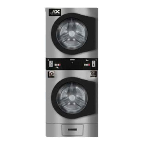Secadora de roupas profissional - AD-30X2RI - American Dryer Corp. - operada por moedas / empilhável / a gás