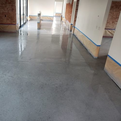Revestimento de piso em gesso - iCoat - para ambiente interno / para sala de estar / para escritório