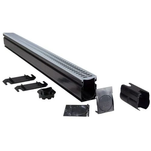 Calha de escoamento com grelha - Slim Kit - NDS - de fenda / em PVC / para pavimento