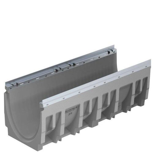 Calha de escoamento com grelha - FILCOTEN® Pro 300 - NDS - em concreto reforçado com fibras / grelha de aço galvanizado / para espaço público
