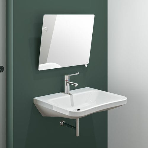 Espelho para banheiro de parede - 510202 series - DELABIE - para banheiro coletivo / contemporâneo / retangular