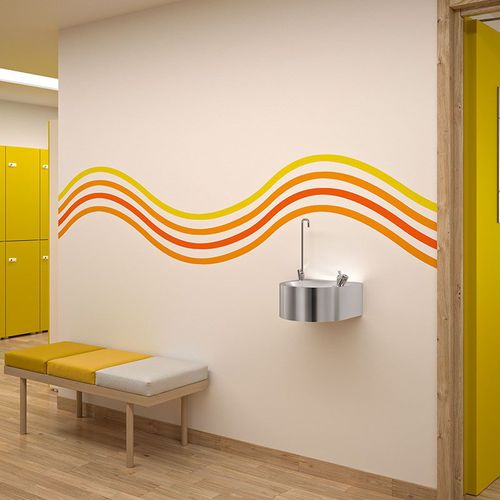 Bebedouro fria - SD  - DELABIE - antivandalismo / de parede / para banheiro coletivo