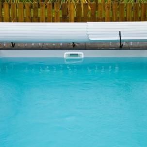 Cobertura de piscina plana - e-Classic Lux - abrisol - de correr / em policarbonato / motorizada