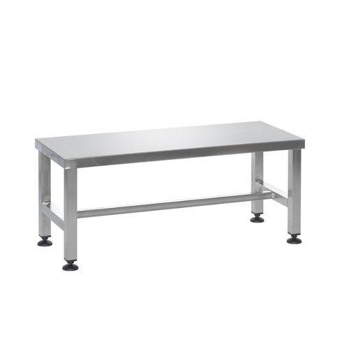 Banco de design industrial - E150 - TECNOTELAI - em aço inoxidável / sem encosto / sem braços