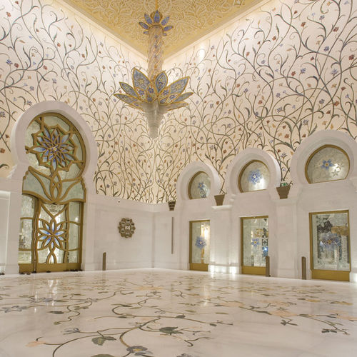 Placas de revestimento em mármore - SHEIKH ZAYED BIN SULTAN AL NAHYAN MOSQUE - BUDRI - com relevo / 3D / para ambiente interno
