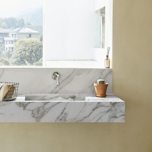 Painel decorativo de revestimento - Calacatta Royale - NEOLITH - de parede / para móvel / para cozinha