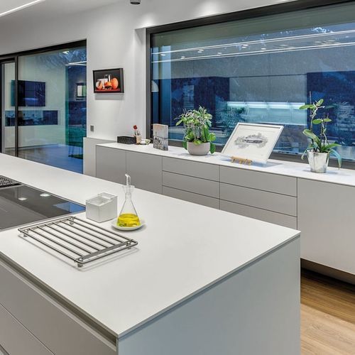 Painel decorativo de revestimento - Just White - NEOLITH - para móvel / para cozinha / para fachada